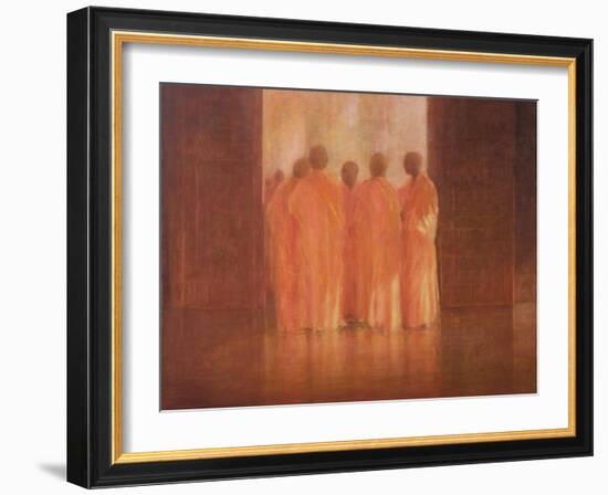 Group of Monks, Vietnam-Lincoln Seligman-Framed Giclee Print