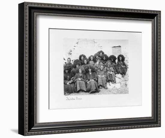 Group of Nuns at the Nunnery of Tatsang, 1903-04-John Claude White-Framed Giclee Print