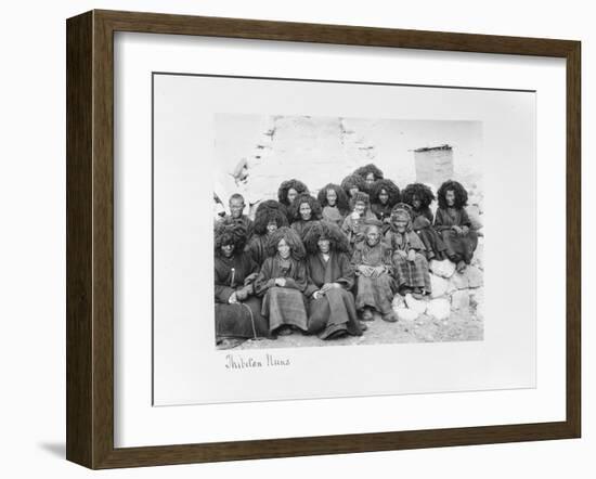 Group of Nuns at the Nunnery of Tatsang, 1903-04-John Claude White-Framed Giclee Print