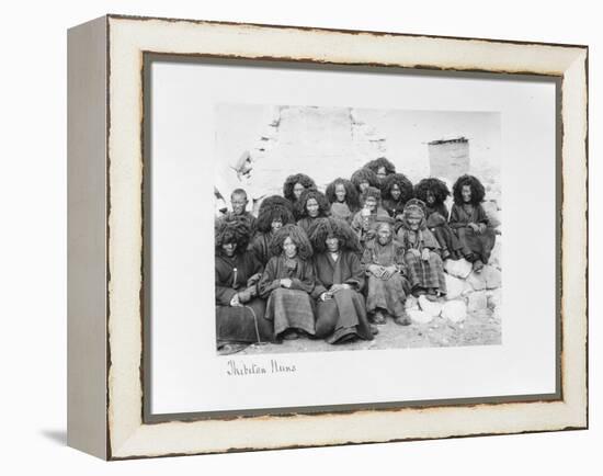 Group of Nuns at the Nunnery of Tatsang, 1903-04-John Claude White-Framed Premier Image Canvas