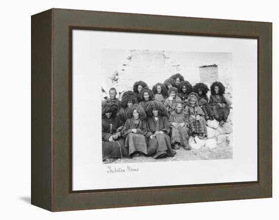 Group of Nuns at the Nunnery of Tatsang, 1903-04-John Claude White-Framed Premier Image Canvas