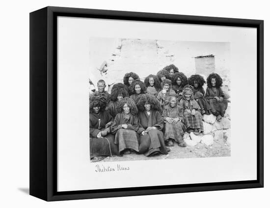 Group of Nuns at the Nunnery of Tatsang, 1903-04-John Claude White-Framed Premier Image Canvas