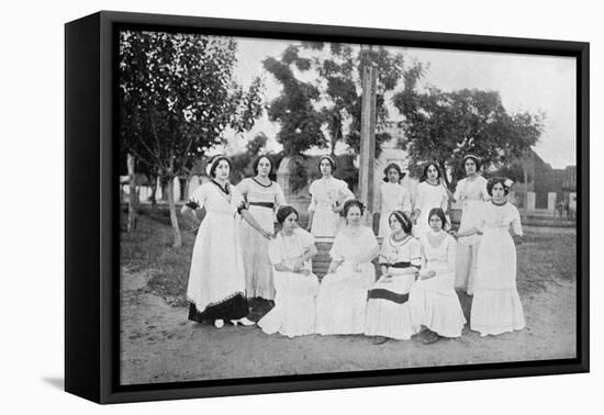 Group of Paraguayan Women, Carapegua, Paraguay, 1911-null-Framed Premier Image Canvas