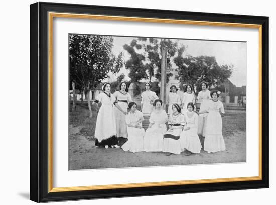 Group of Paraguayan Women, Carapegua, Paraguay, 1911-null-Framed Giclee Print