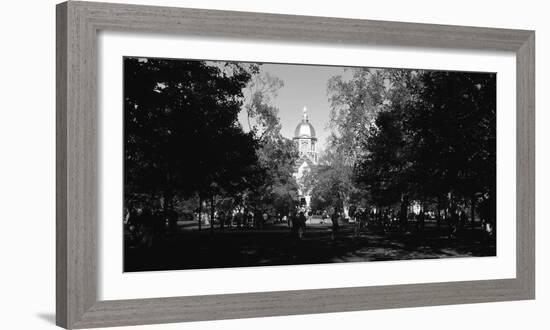 Group of people at a university campus, University of Notre Dame, South Bend, Indiana, USA-null-Framed Photographic Print