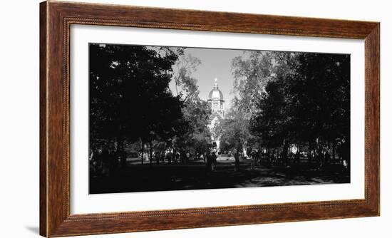 Group of people at a university campus, University of Notre Dame, South Bend, Indiana, USA-null-Framed Photographic Print