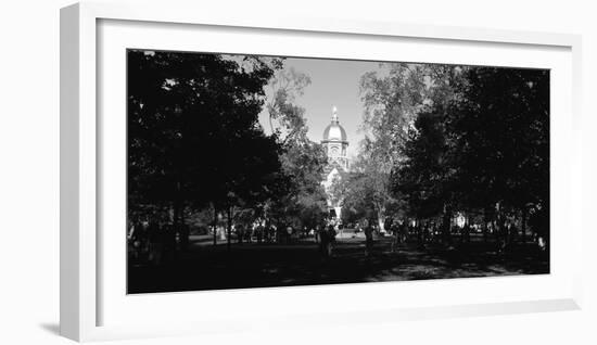Group of people at a university campus, University of Notre Dame, South Bend, Indiana, USA-null-Framed Photographic Print