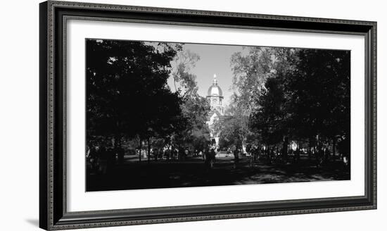 Group of people at a university campus, University of Notre Dame, South Bend, Indiana, USA-null-Framed Photographic Print