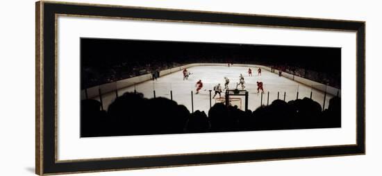 Group of People Playing Ice Hockey, Chicago, Illinois, USA-null-Framed Photographic Print