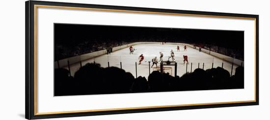 Group of People Playing Ice Hockey, Chicago, Illinois, USA-null-Framed Photographic Print