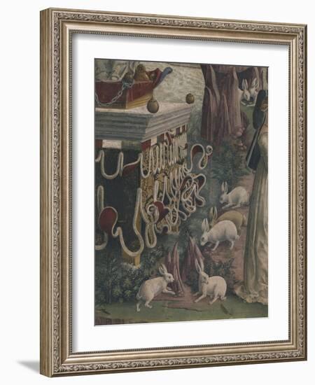 Group of Rabbits, Symbol of Fertility, Detail from Triumph of Venus, Scene from Month of April-Francesco del Cossa-Framed Giclee Print