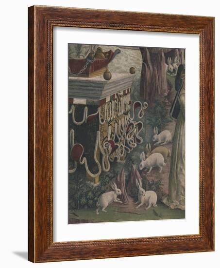 Group of Rabbits, Symbol of Fertility, Detail from Triumph of Venus, Scene from Month of April-Francesco del Cossa-Framed Giclee Print