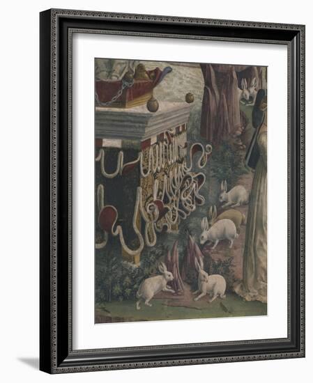 Group of Rabbits, Symbol of Fertility, Detail from Triumph of Venus, Scene from Month of April-Francesco del Cossa-Framed Giclee Print