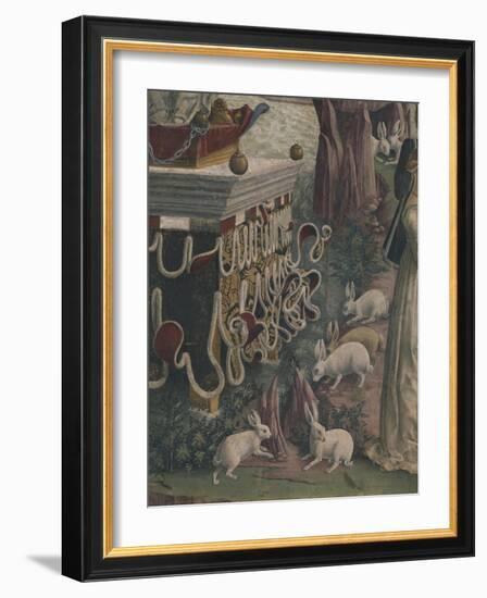 Group of Rabbits, Symbol of Fertility, Detail from Triumph of Venus, Scene from Month of April-Francesco del Cossa-Framed Giclee Print