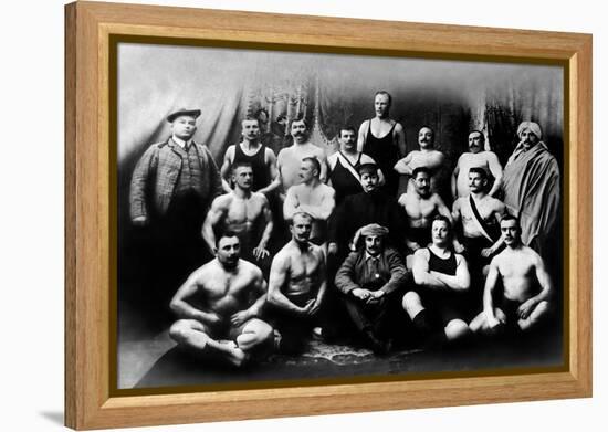 Group of Russian Wrestlers-null-Framed Stretched Canvas