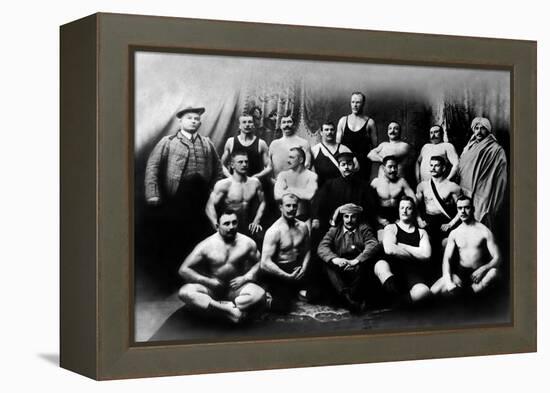 Group of Russian Wrestlers-null-Framed Stretched Canvas