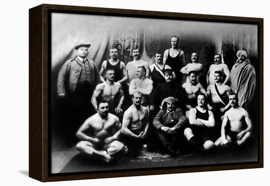 Group of Russian Wrestlers-null-Framed Stretched Canvas