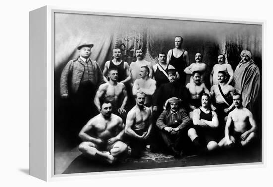 Group of Russian Wrestlers-null-Framed Stretched Canvas