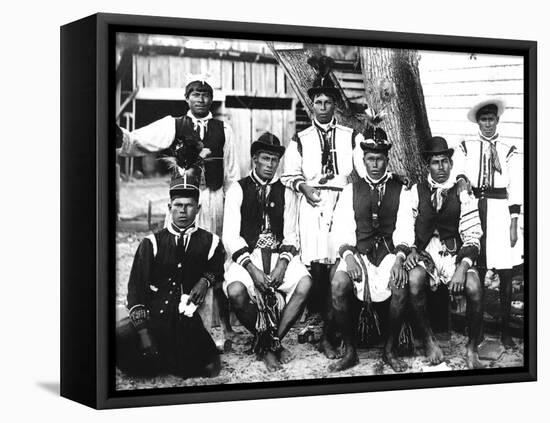 Group of Seminole Braves-null-Framed Stretched Canvas