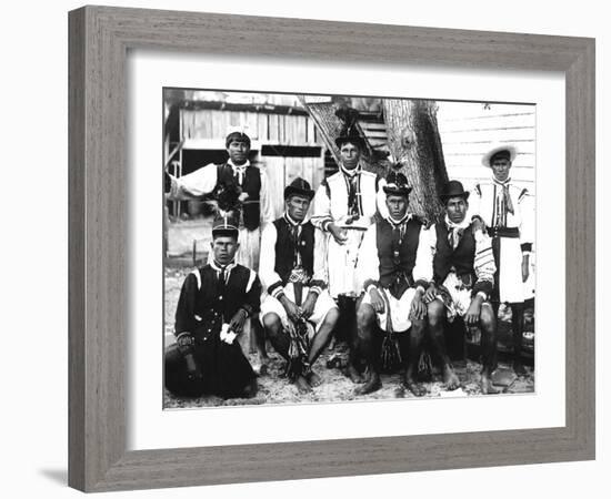 Group of Seminole Braves-null-Framed Photo