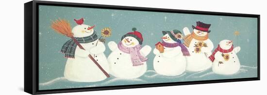 Group of Snowmen-Beverly Johnston-Framed Premier Image Canvas