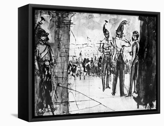 Group of Soldiers-Constantin Guys-Framed Premier Image Canvas