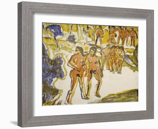 Group of Swimmers, 1909-Ernst Ludwig Kirchner-Framed Giclee Print