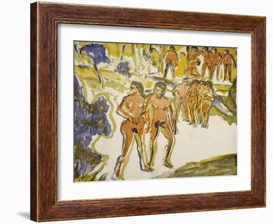 Group of Swimmers, 1909-Ernst Ludwig Kirchner-Framed Giclee Print