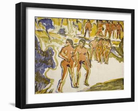 Group of Swimmers, 1909-Ernst Ludwig Kirchner-Framed Giclee Print