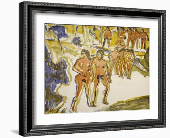 Group of Swimmers, 1909-Ernst Ludwig Kirchner-Framed Giclee Print