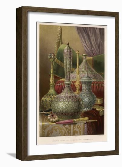 Group of Various Items from India Principally Enamelled Including Vases and Boxes-Bedford-Framed Art Print