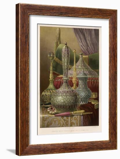 Group of Various Items from India Principally Enamelled Including Vases and Boxes-Bedford-Framed Art Print