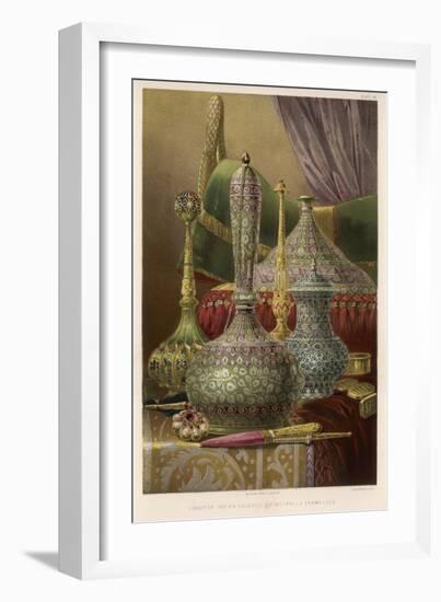 Group of Various Items from India Principally Enamelled Including Vases and Boxes-Bedford-Framed Art Print