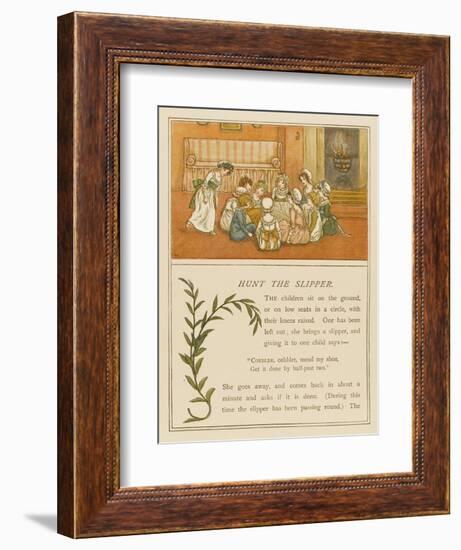 Group of Victorian Children Playing Hunt the Slipper-null-Framed Art Print