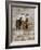 Group of Wild Horses, Cantering Across Sagebrush-Steppe, Adobe Town, Wyoming, USA-Carol Walker-Framed Photographic Print