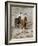 Group of Wild Horses, Cantering Across Sagebrush-Steppe, Adobe Town, Wyoming, USA-Carol Walker-Framed Photographic Print