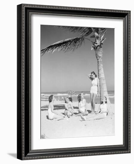 Group of Women on Beach-Philip Gendreau-Framed Photographic Print