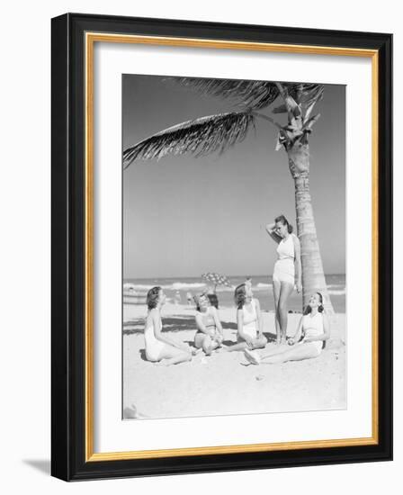 Group of Women on Beach-Philip Gendreau-Framed Photographic Print