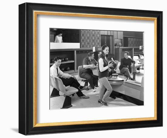 Group of Young People at Silver Blades Bowling Alley, Sheffield, South Yorkshire, 1965-Michael Walters-Framed Photographic Print