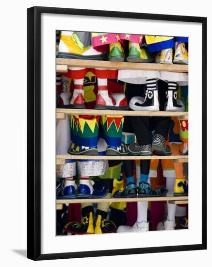 Group Photo of Clowns' Shoes at a Week Long Latin American Clown Convention in Mexico City-null-Framed Photographic Print