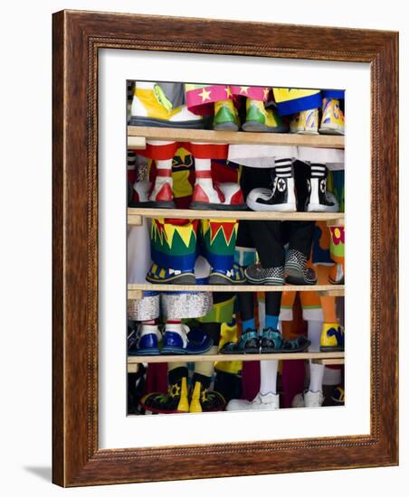 Group Photo of Clowns' Shoes at a Week Long Latin American Clown Convention in Mexico City-null-Framed Photographic Print