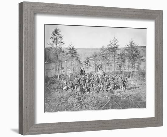 Group Photo of the 170th New York Infantry During the American Civil War-Stocktrek Images-Framed Photographic Print