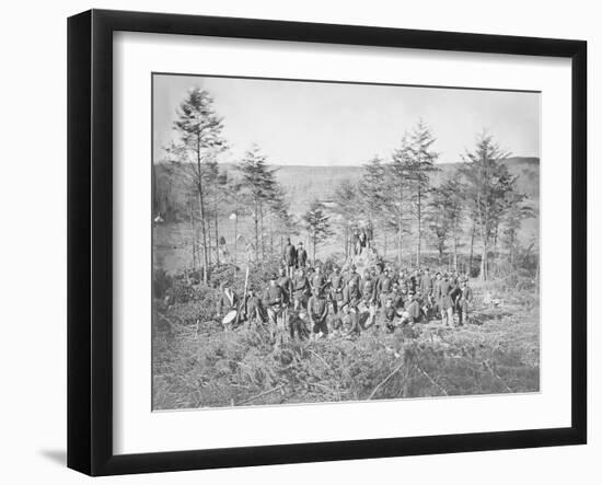 Group Photo of the 170th New York Infantry During the American Civil War-Stocktrek Images-Framed Photographic Print