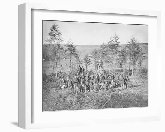 Group Photo of the 170th New York Infantry During the American Civil War-Stocktrek Images-Framed Photographic Print