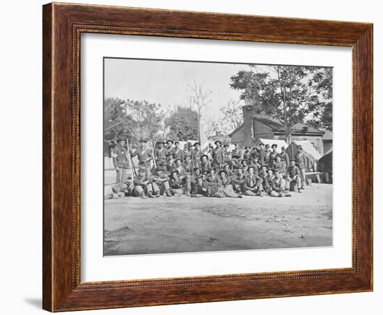 Group Photo of the 44th Indiana Infantry During the American Civil War-Stocktrek Images-Framed Photographic Print