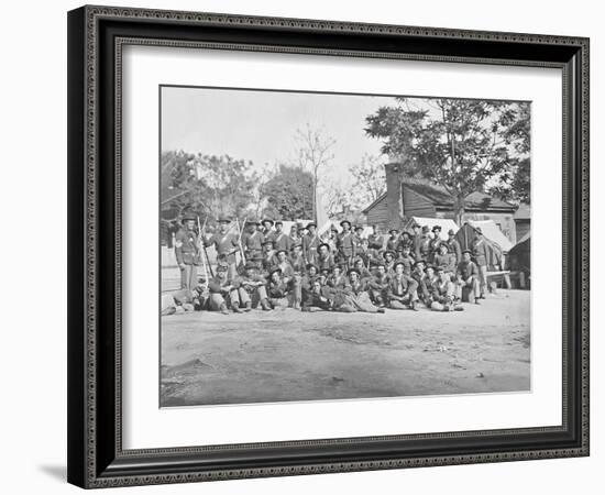 Group Photo of the 44th Indiana Infantry During the American Civil War-Stocktrek Images-Framed Photographic Print