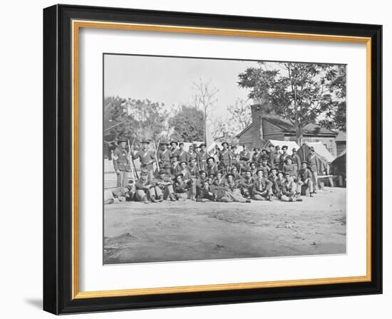 Group Photo of the 44th Indiana Infantry During the American Civil War-Stocktrek Images-Framed Photographic Print
