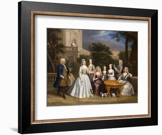 Group Portrait of a Family, in the Grounds of a Country House-Benjamin Ferrers-Framed Giclee Print