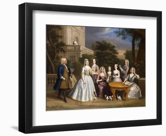 Group Portrait of a Family, in the Grounds of a Country House-Benjamin Ferrers-Framed Giclee Print