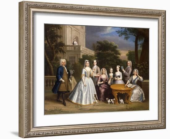 Group Portrait of a Family, in the Grounds of a Country House-Benjamin Ferrers-Framed Giclee Print